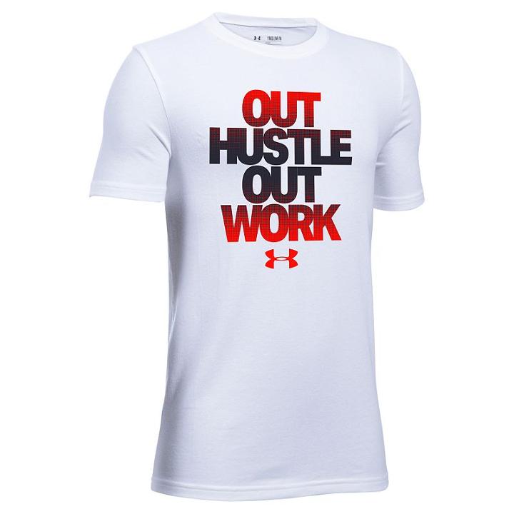 Boys 8-20 Under Armour Out Hustle Tee, Boy's, Size: Large, White