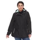 Plus Size Free Country Radiance Lightweight Hooded Jacket, Women's, Size: 1xl, Dark Grey
