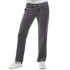 Women's Juicy Couture Bootcut Velour Pants, Size: Xl, Grey (charcoal)