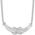 Sterling Silver 1 Carat T.w. Diamond Festoon Necklace, Women's, Size: 18, White