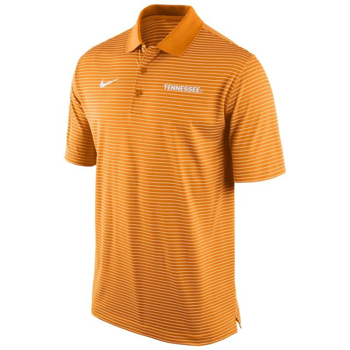 Men's Nike Tennessee Volunteers Striped Stadium Dri-fit Performance Polo, Size: Large, Orange
