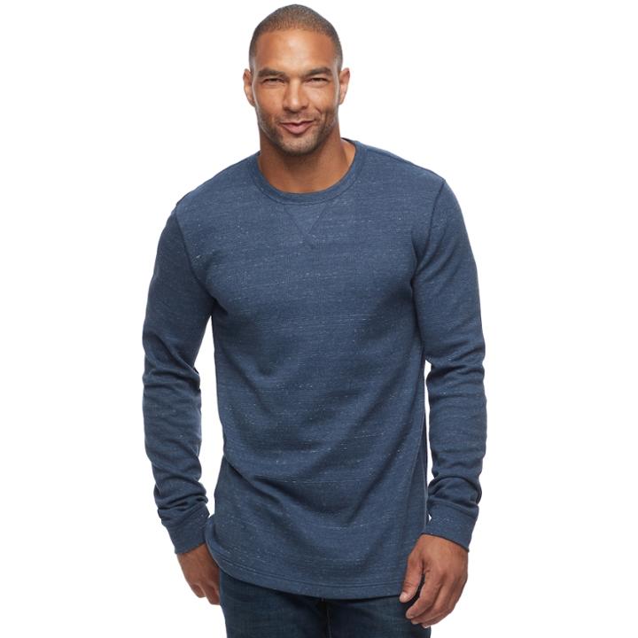 Big & Tall Sonoma Goods For Life&trade; Slim-fit Thermal Performance Crewneck Tee, Men's, Size: Xxl Tall, Dark Blue