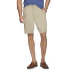 Men's Marc Anthony Slim-fit Twill Flat-front Shorts, Size: 40, Lt Beige