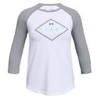 Girls 7-16 Under Armour She Plays We Win Heart Baseball Tee, Size: Small, White