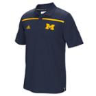 Men's Adidas Michigan Wolverines Logo Sideline Coaches Polo, Size: Small, Blue (navy)