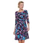 Women's Dana Buchman Printed Knot-front Dress, Size: Xs, Med Purple