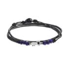 All Wrapped Up Sodalite Sterling Silver Key Link Wrap Bracelet, Women's, Black