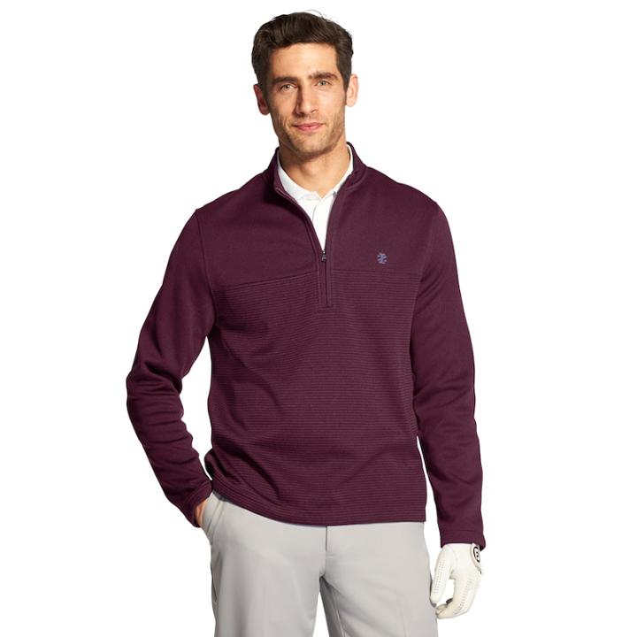 Men's Izod Classic-fit Hydra Shield Half-zip Fleece Golf Pullover, Size: Xxl, Drk Purple