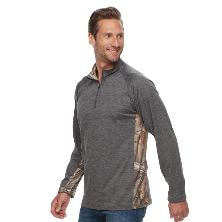 Men's Realtree Canyon Quarter-zip Windshirt, Size: Large, Oxford