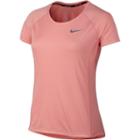 Nike, Women's Dry Miler Mesh Running Top, Size: Medium, Drk Orange