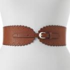 Women's Apt. 9&reg; Scalloped Stretch Belt, Size: S-m, Med Brown