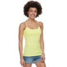 Juniors' So&reg; Scoopneck Satin-trim Cami Tank Top, Teens, Size: Medium, Brt Yellow