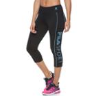 Women's Fila Sport&reg; Logo Print Capri Leggings, Size: Medium, Light Blue