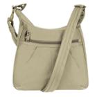 Travelon Signature Rfid-blocking Anti-theft Shoulder Tote, Adult Unisex, Beig/green (beig/khaki)