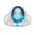 Sterling Silver London Blue Topaz And Diamond Accent Ring, Women's, Size: 8