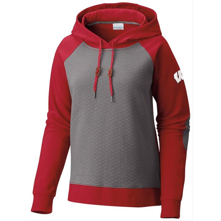 Women's Columbia Wisconsin Badgers Collegiate Harper Hoodie, Size: Small, Grey Other