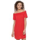 Juniors' So&reg; Off The Shoulder Swing Dress, Girl's, Size: Medium, Med Red