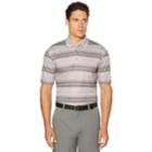 Men's Grand Slam Printed Stripe Polo, Size: Xxl, Med Grey