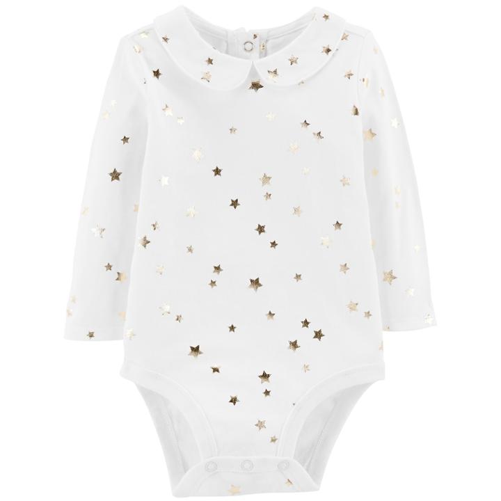 Baby Girl Oshkosh B'gosh&reg; Foil Star Bodysuit, Size: 18-24 Month, Print