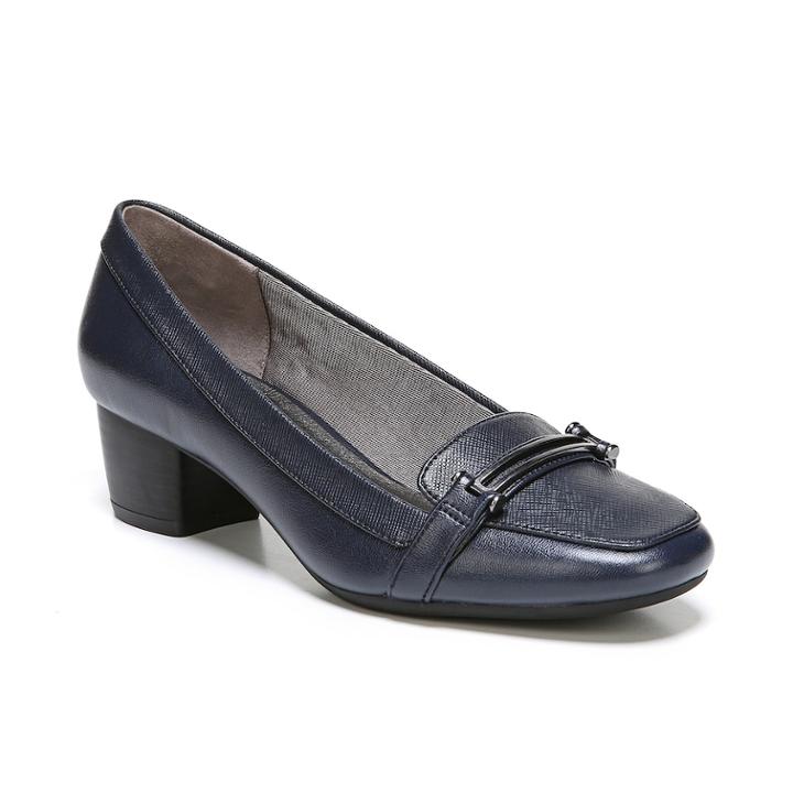 Lifestride Evette Women's High Heel Loafers, Size: 5.5 Med, Blue