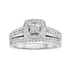 Princess-cut Igi Certified Diamond Engagement Ring Set In 14k White Gold (1 Ct. T.w.), Women's, Size: 7.50