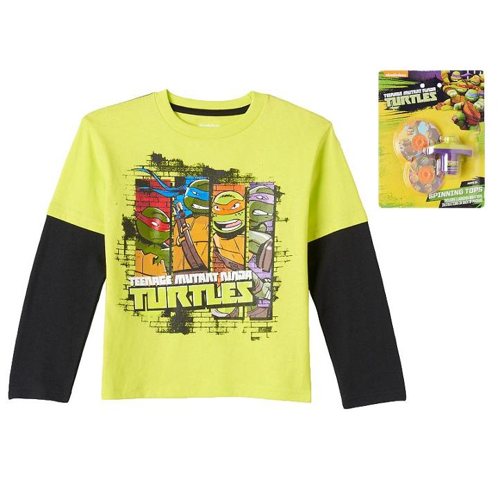 Teenage Mutant Ninja Turtles Mock-layer Tee - Boys 4-7, Boy's, Size: M (5/6), Green