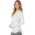 Women's Cuddl Duds Strecth Thermal Crewneck Top, Size: Medium, Lt Beige