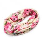 Mudd&reg; Pink Floral Tubular Head Wrap, Women's, Natural