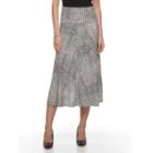 Women's Dana Buchman Fold-over Waistband Midi Skirt, Size: Small, Black