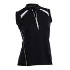Women's Nancy Lopez Sporty Sleeveless Golf Polo, Size: Xl, Black
