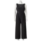 Juniors' Plus Size Wrapper Black Mesh Jumpsuit, Girl's, Size: 2xl