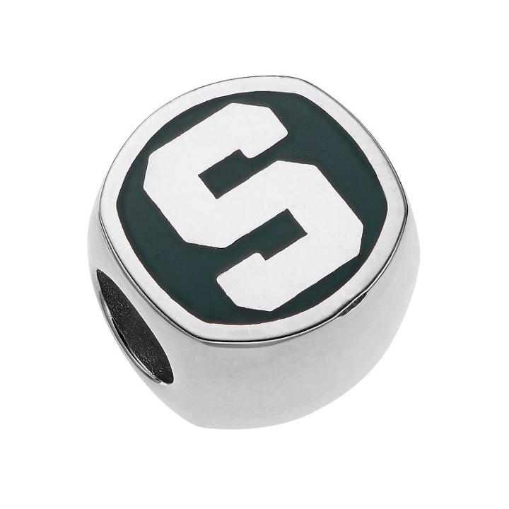 Logoart Sterling Silver Michigan State Spartans Bead, Women's, Green