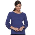 Women's Apt. 9&reg; Twisted Crewneck Sweater, Size: Medium, Drk Purple