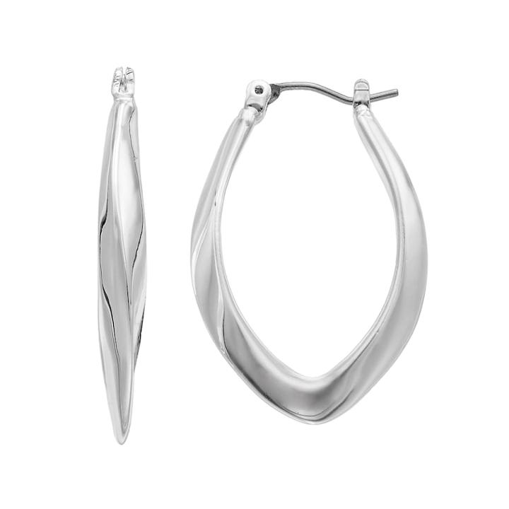 Napier Graduated Nickel Free U-hoop Earrings, Women's, Silver
