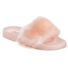 Candie's&reg; Women's Faux-fur Slide Sandals, Girl's, Size: 6.5, Brt Pink