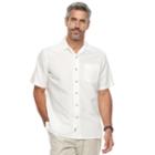 Men's Batik Bay Regular-fit Microfiber Button-down Shirt, Size: Medium, Natural