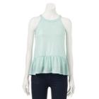 Women's Juicy Couture Metallic Halter Top, Size: Small, Turquoise/blue (turq/aqua)