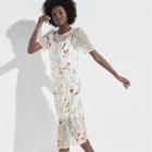 K/lab Embroidered Garden Floral Midi Dress, Girl's, Size: Small, White