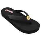 Women's East Carolina Pirates Venice Beach Flip-flops, Size: 8, Black