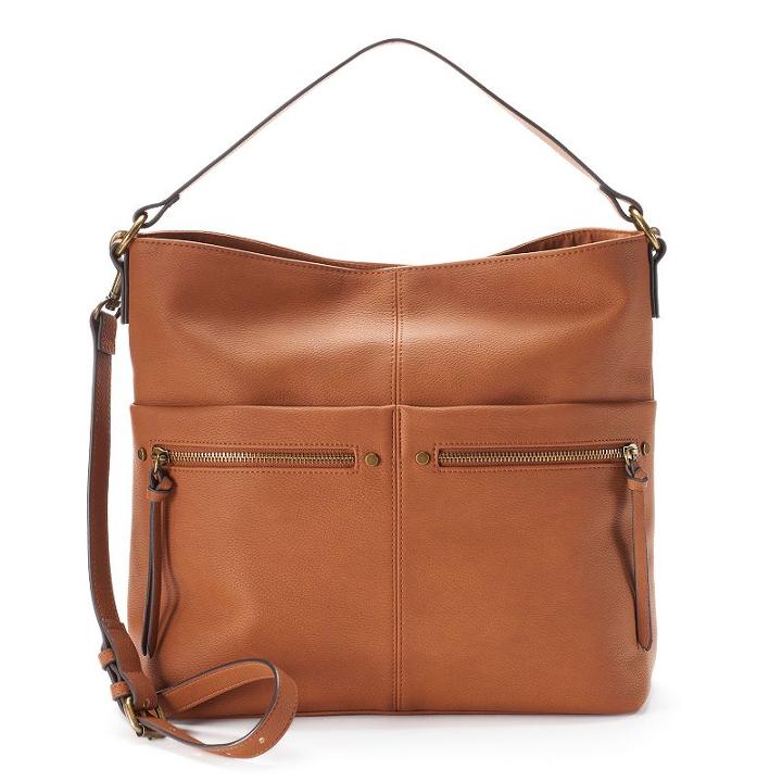 Sonoma Goods For Life&trade; Sondra Dual Zip Hobo, Women's, Red/coppr (rust/coppr)