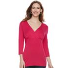 Maternity A:glow Surplice Nursing Tee, Women's, Size: S-mat, Dark Pink