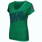 Juniors' Campus Heritage Notre Dame Fighting Irish Shoutout V-neck Tee, Women's, Size: Small, Blue (navy)