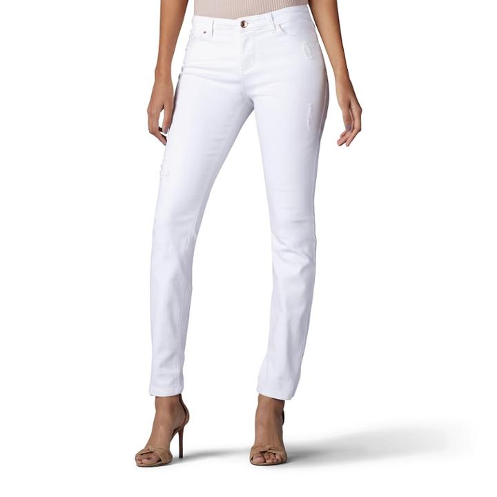 Women's Lee Faith Modern Fit Skinny Dream Jeans, Size: 10 Avg/reg, White
