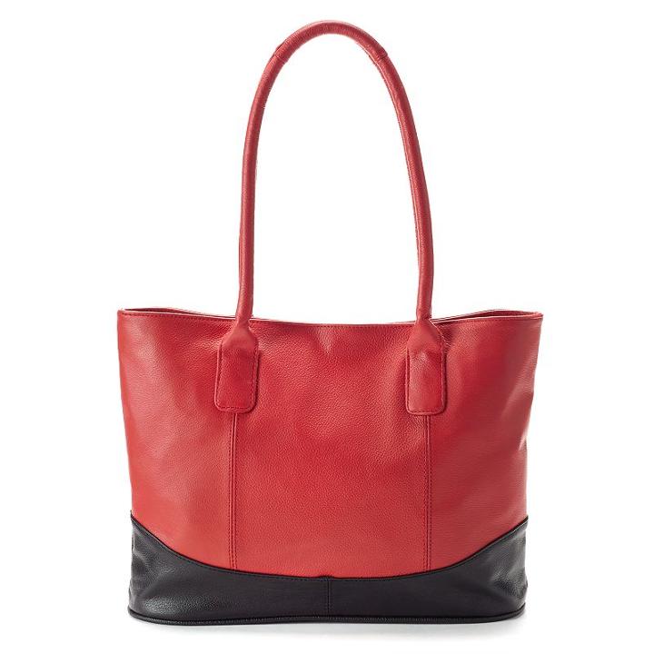 Amerileather Casual Leather Tote, Women's, Red Other