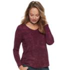 Petite Sonoma Goods For Life&trade; Essential V-neck Tee, Women's, Size: Xs Petite, Purple