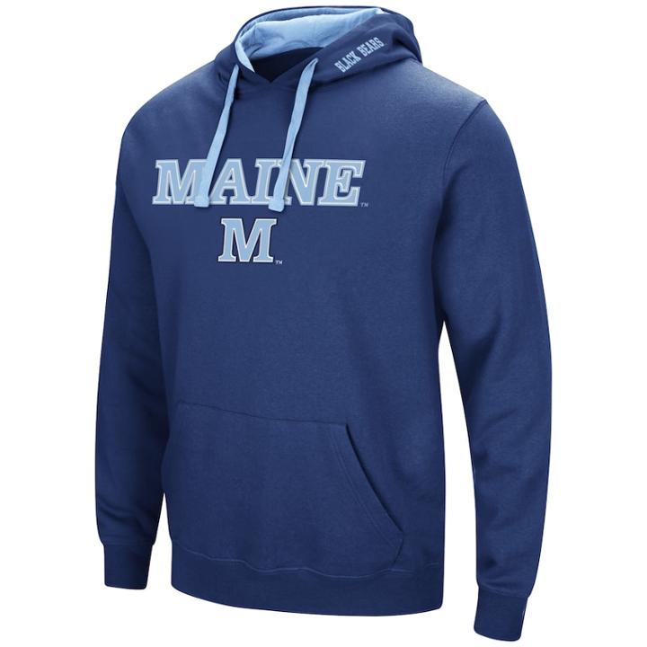 Men's Maine Black Bears Pullover Fleece Hoodie, Size: Medium, Blue (navy)