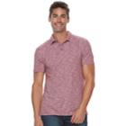 Men's Marc Anthony Slim-fit Shadow Dye Marled Polo, Size: Xxl, Dark Red