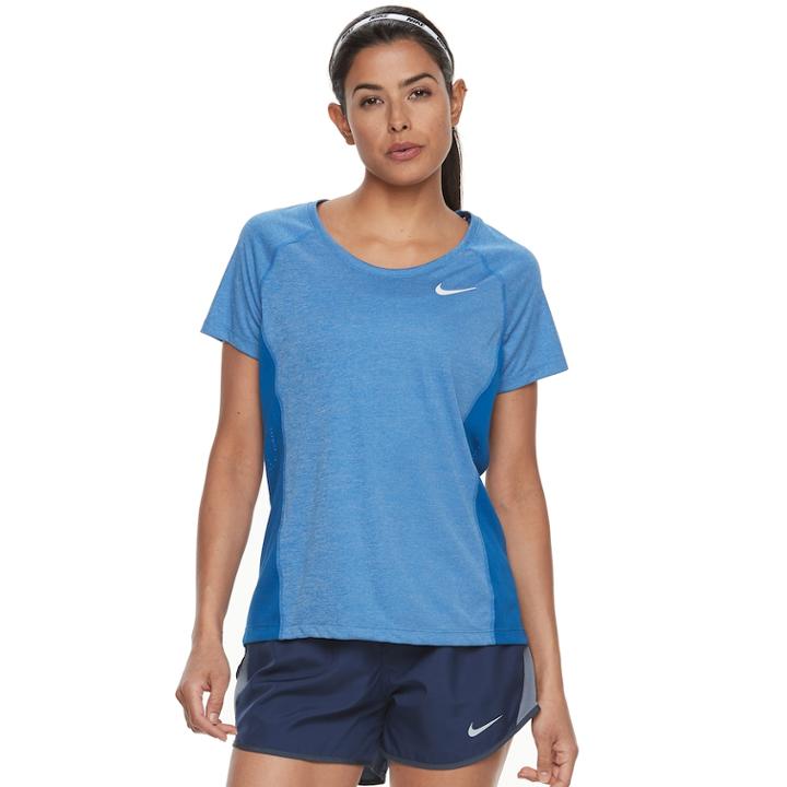 Women's Nike Dry Miler Mesh Running Top, Size: Xl, Brt Blue