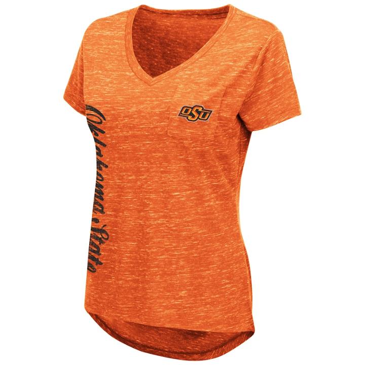 Women's Oklahoma State Cowboys Wordmark Tee, Size: Medium, Drk Orange