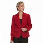 Women's Le Suit Mlange 1-button Pant Suit Set, Size: 12, Med Red